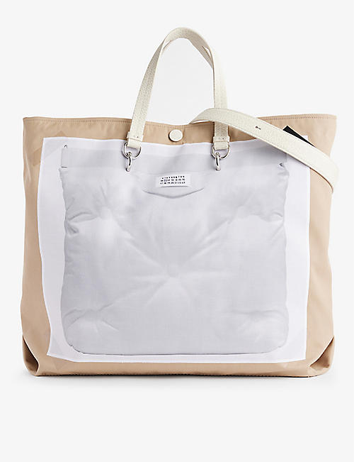 MAISON MARGIELA: Trompe l'oeil-design cotton-blend tote bag
