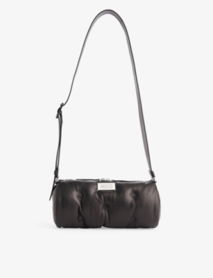 Shop Maison Margiela Glamslam Leather Crossbody Bag In Black