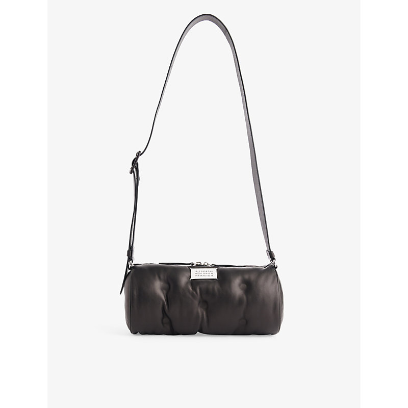 Shop Maison Margiela Glamslam Leather Crossbody Bag In Black