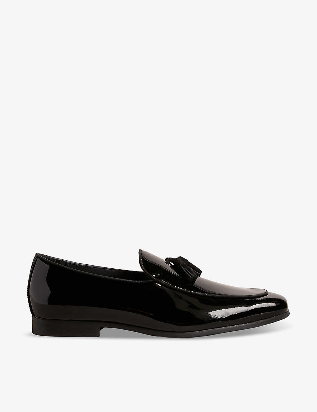 Ted Baker Erolll Tassel-embellished Patent-leather Loafers In Black