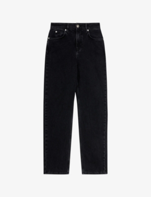 TED BAKER: Dahla straight-leg mid-rise stretch-denim jeans