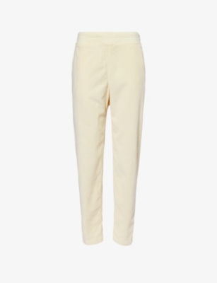 JAMES PERSE: Corduroy-textured tapered high-rise stretch-cotton trousers