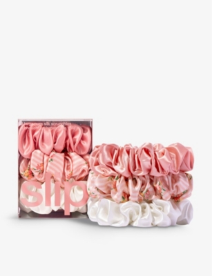 Slip Womens Petal Classic Silk Scrunchies Pack Of 12 In Pink