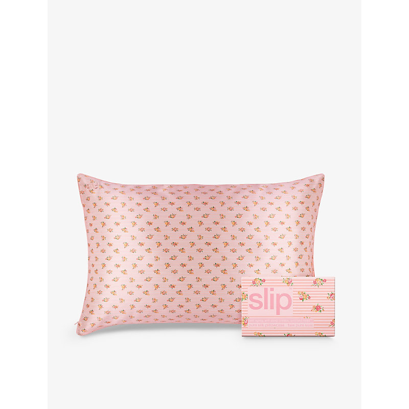 Slip Queen Rose Silk Pillowcase 51x76cm In Pink