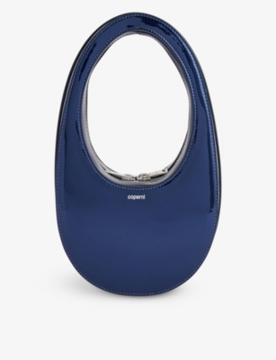 Coperni Womens Blue Swipe Mini Leather Cross-body Bag In Blue