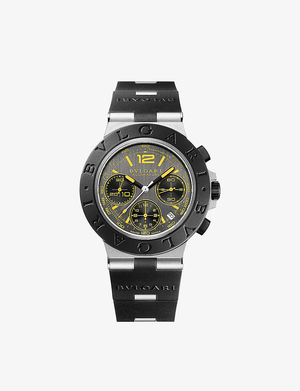 Bvlgari Mens Grey 103854 Match Point Edition Aluminium Automatic Watch