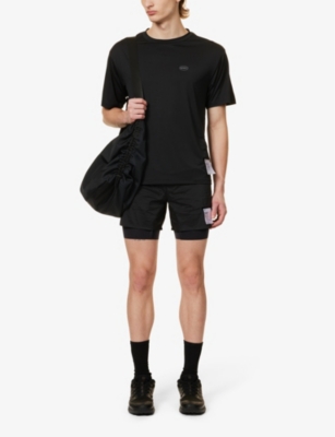 Shop Satisfy Men's Black Techsilk™ Lined Stretch-shell Shorts
