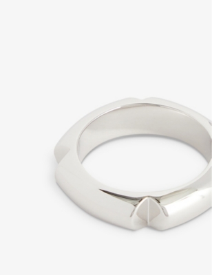 Tom Wood Mens Silver Kimberlitt Rhodium-plated Sterling-silver Ring In Silver