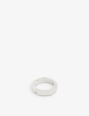 Tom Wood Mens Silver Kimberlitt Rhodium-plated Sterling-silver Ring In Silver