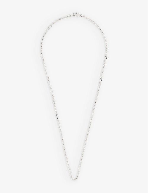 TOM WOOD: Anker rhodium-plated sterling-silver chain necklace