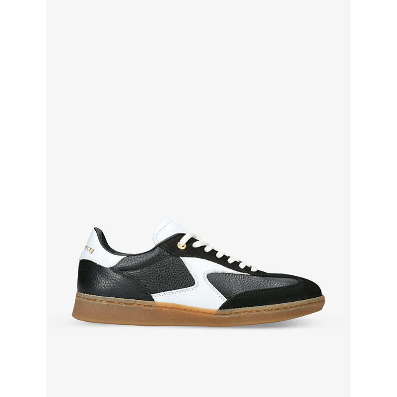 Filling Pieces Sprinter Dice Leather Low-top Trainers In Blk/white