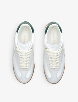 Shop Filling Pieces Mens White Sprinter Dice Leather Low-top Trainers
