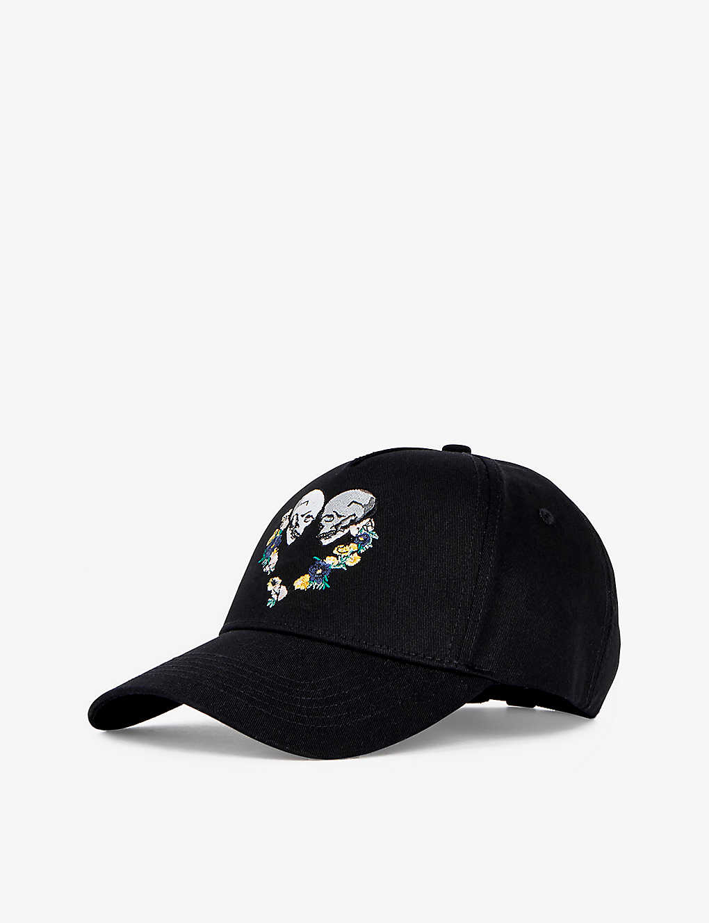 The Kooples Womens Black Logo-embroidered Cotton Baseball Cap