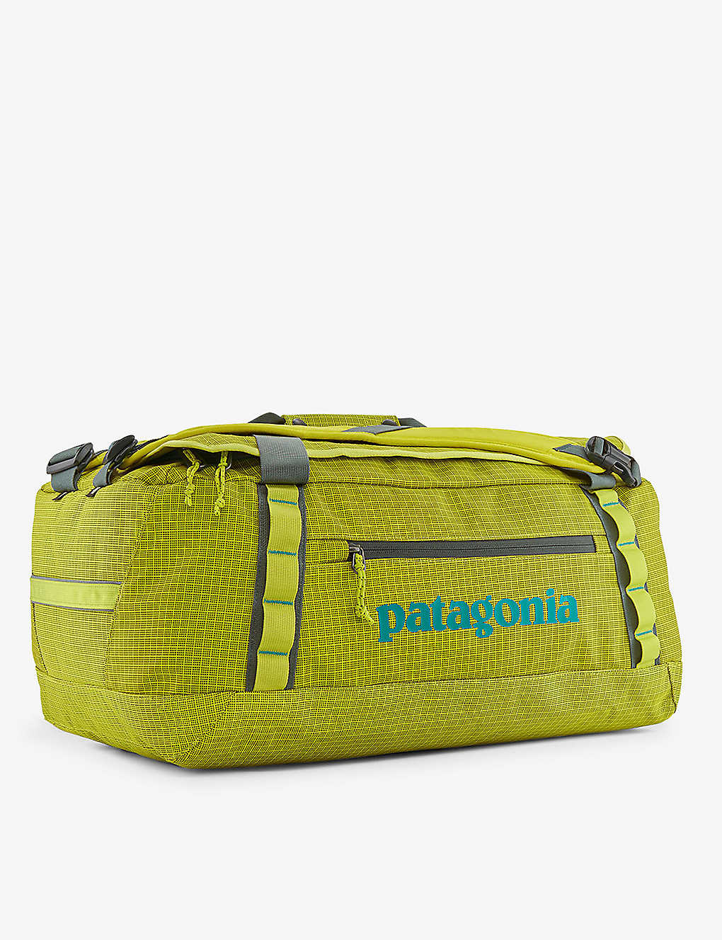 Patagonia Phosphorus Green Black Hole 40l Recycled-polyester Duffle Bag