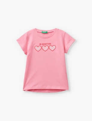 BENETTON: Logo-embroidered short-sleeve woven T-shirt 18 months - 6 years