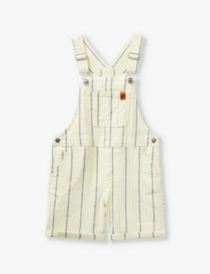 BENETTON: Stripe-print patch-pocket cotton-blend dungarees 18 months - 6 years