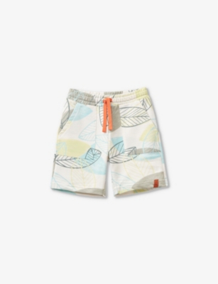 BENETTON: Tropical-prints elasticated-waist cotton-jersey shorts 18 months-6 years