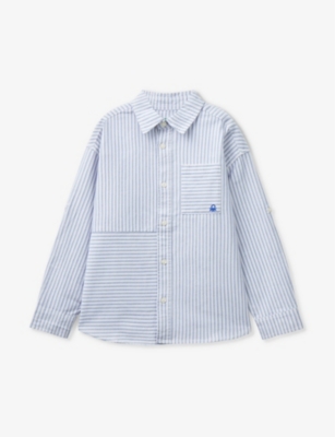BENETTON: Stripe-print cotton oxford shirt 6-14 years