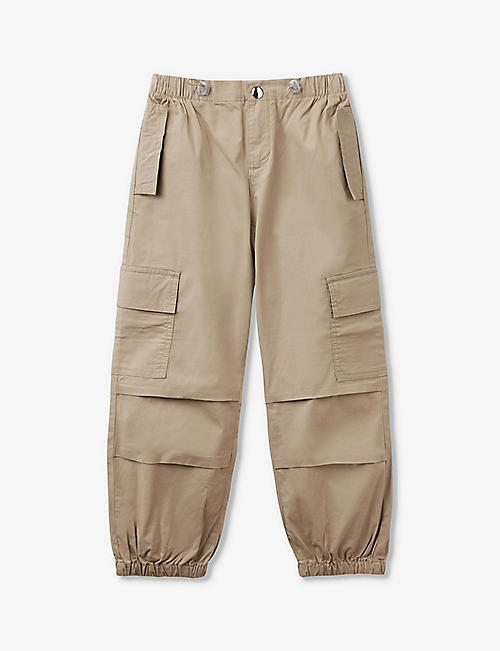 BENETTON: Patch-pocket stretch-cotton cargo trousers 6-14 years