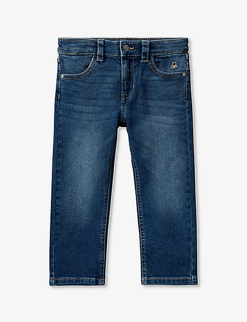 BENETTON: Patch-pocket slim-leg stretch denim jeans 18 months-6 years