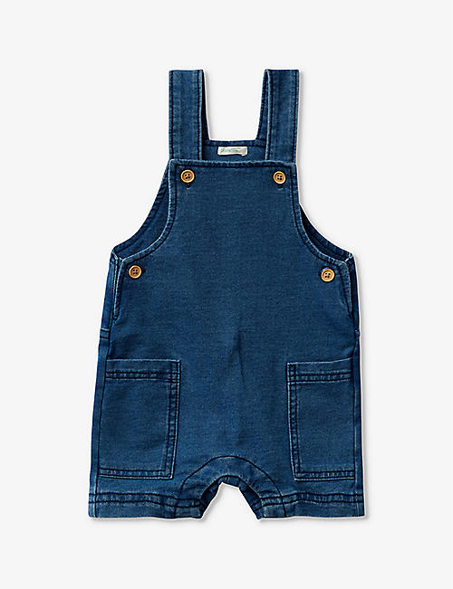 BENETTON: Patch-pocket stretch-cotton dungarees 1-18 months