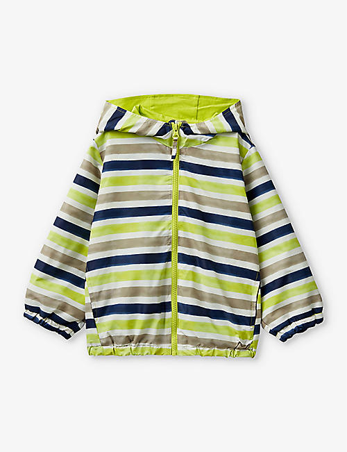 BENETTON: Striped hooded she;; jacket 18 month-6 years