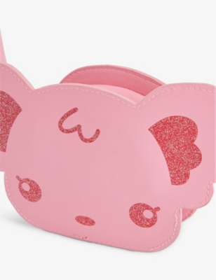 Shop Benetton Girls Pink Kids' Koala Shoulder-strap Faux-leather Bag