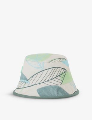 Benetton Boys Pattern/blue Kids Graphic-print Reversible Bucket Hat 18 Months - 5 Years