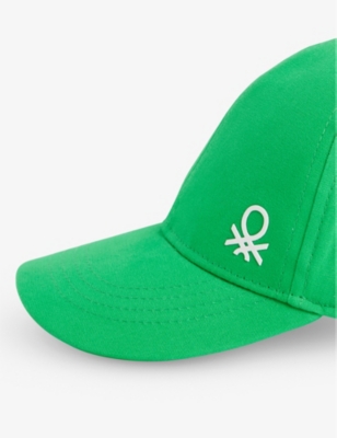 Shop Benetton Boys  Green Kids Brand-print Adjustable Cotton Baseball Cap