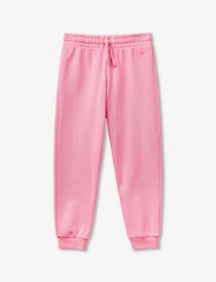 BENETTON: Brand-embroidered elasticated-waist organic-cotton jogging bottoms 6-14 years
