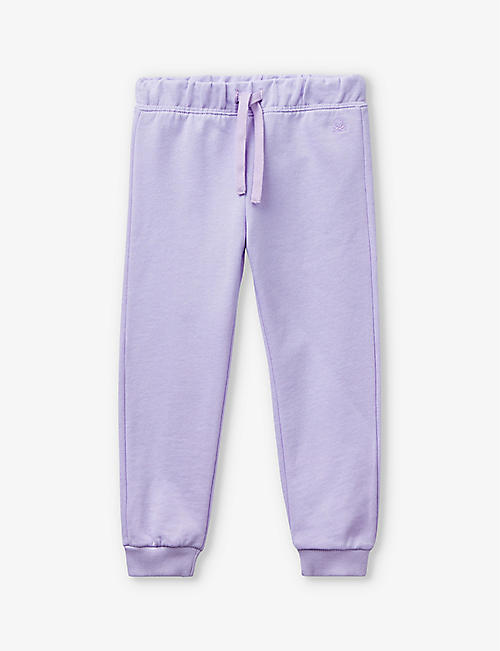 BENETTON: Brand-embroidered elasticated-waist organic-cotton jogging bottoms 18 months - 6 years