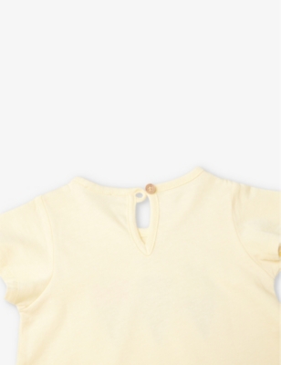 Shop Benetton Girls Pale Yellow Kids Ice Cream-print Short-sleeve Cotton-jersey T-shirt 1-18 Months
