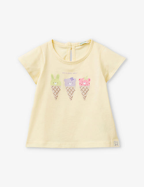BENETTON: Ice Cream-print short-sleeve cotton-jersey T-shirt 1-18 months