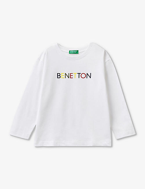 BENETTON: Branded-print long-sleeved cotton-jersey T-shirt 18 months - 6 years
