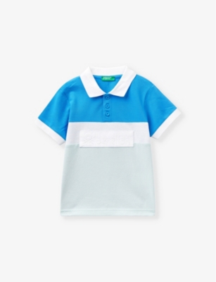 BENETTON: Logo-embroidered short-sleeve cotton polo 18 months-6 years