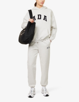 Logo-embroidered relaxed-fit cotton-jersey hoody