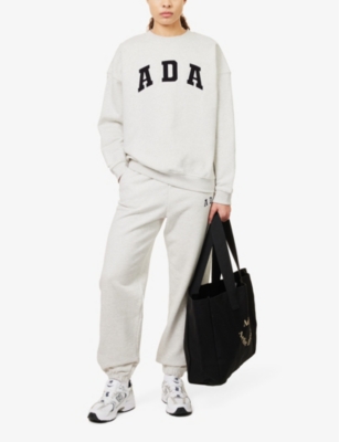 Logo-embroidered oversized organic-cotton sweatshirt