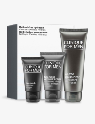 Clinique For Men Daily Oil-free Hydration: Skincare Gift Set In Black