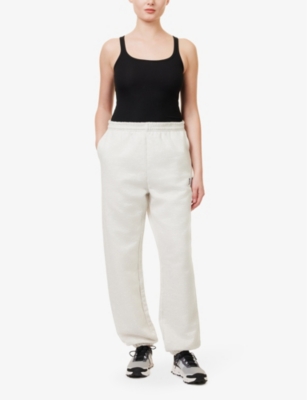 ADANOLA: Scoop-neck ribbed stretch-woven top