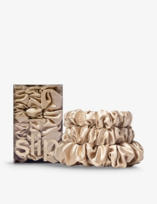 SLIP: Silk scrunchies pack of three