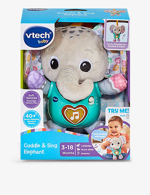 VTECH: Cuddle and Sing Elephant interactive soft toy 19cm