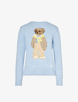 POLO RALPH LAUREN: Bear-knit regular-fit cotton jumper