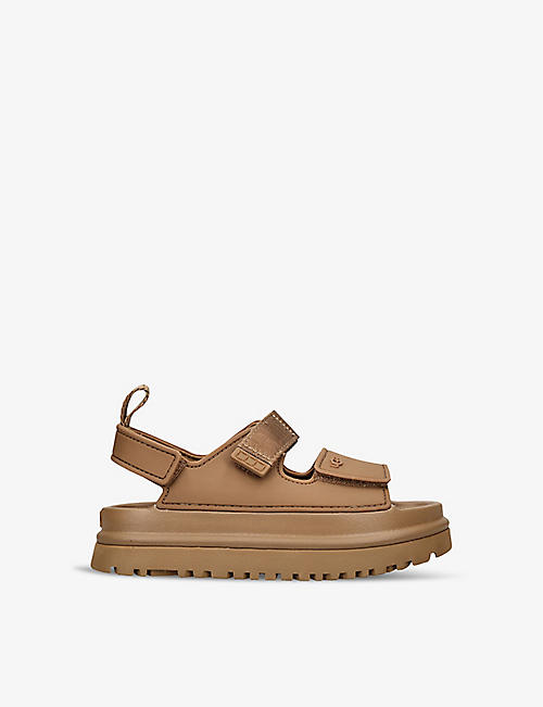 UGG: Kids' GoldenGlow chunky-sole woven sandals