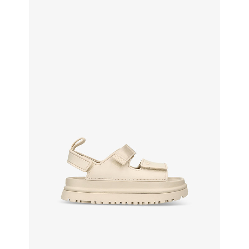 Ugg Babies' Goldenglow Chunky-sole Woven Sandals In Cream