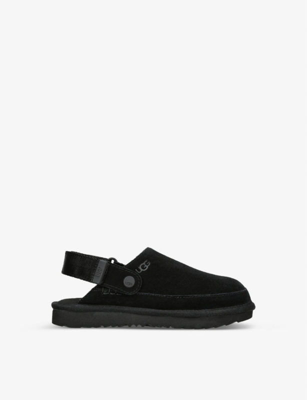 Goldenstar adjustable heel-strap suede clog 7-9 years