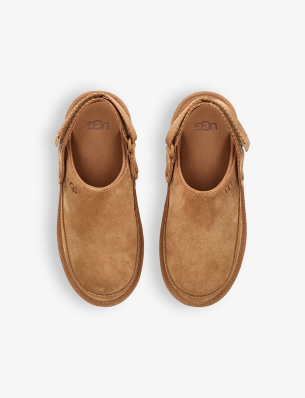 Goldenstar logo-embossed suede clogs 6-10 years