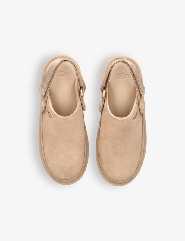 Goldenstar logo-embossed suede clogs 6-10 years
