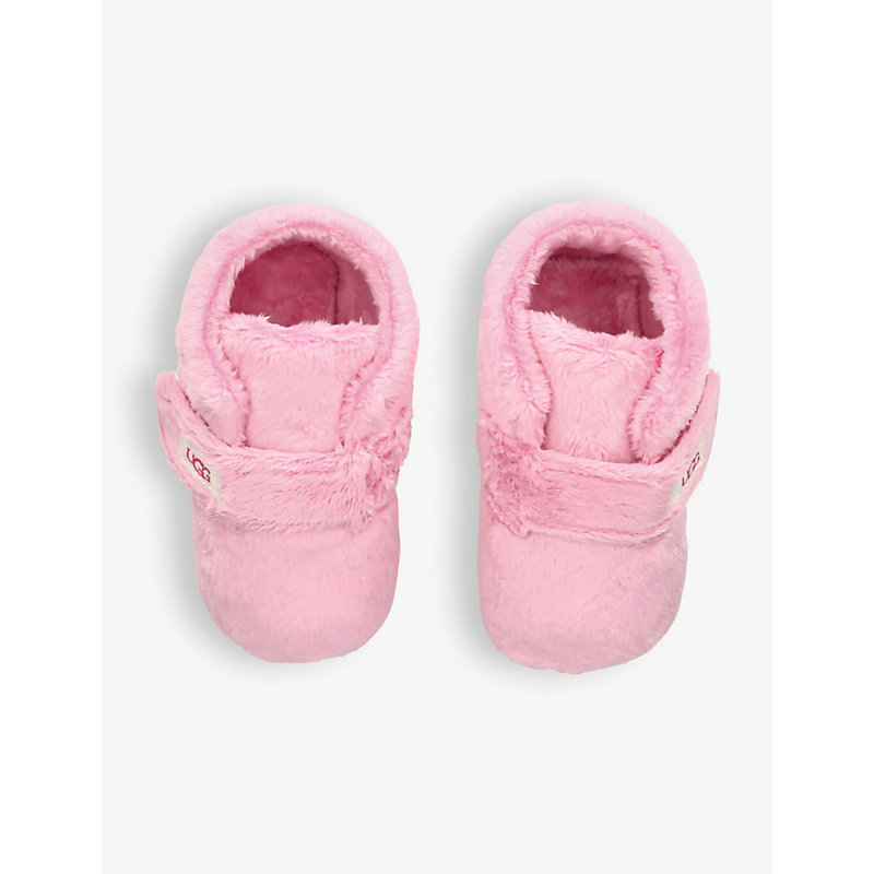 Shop Ugg Baby Bixbee Booties And Lovey Blanket Gift Set In Pink