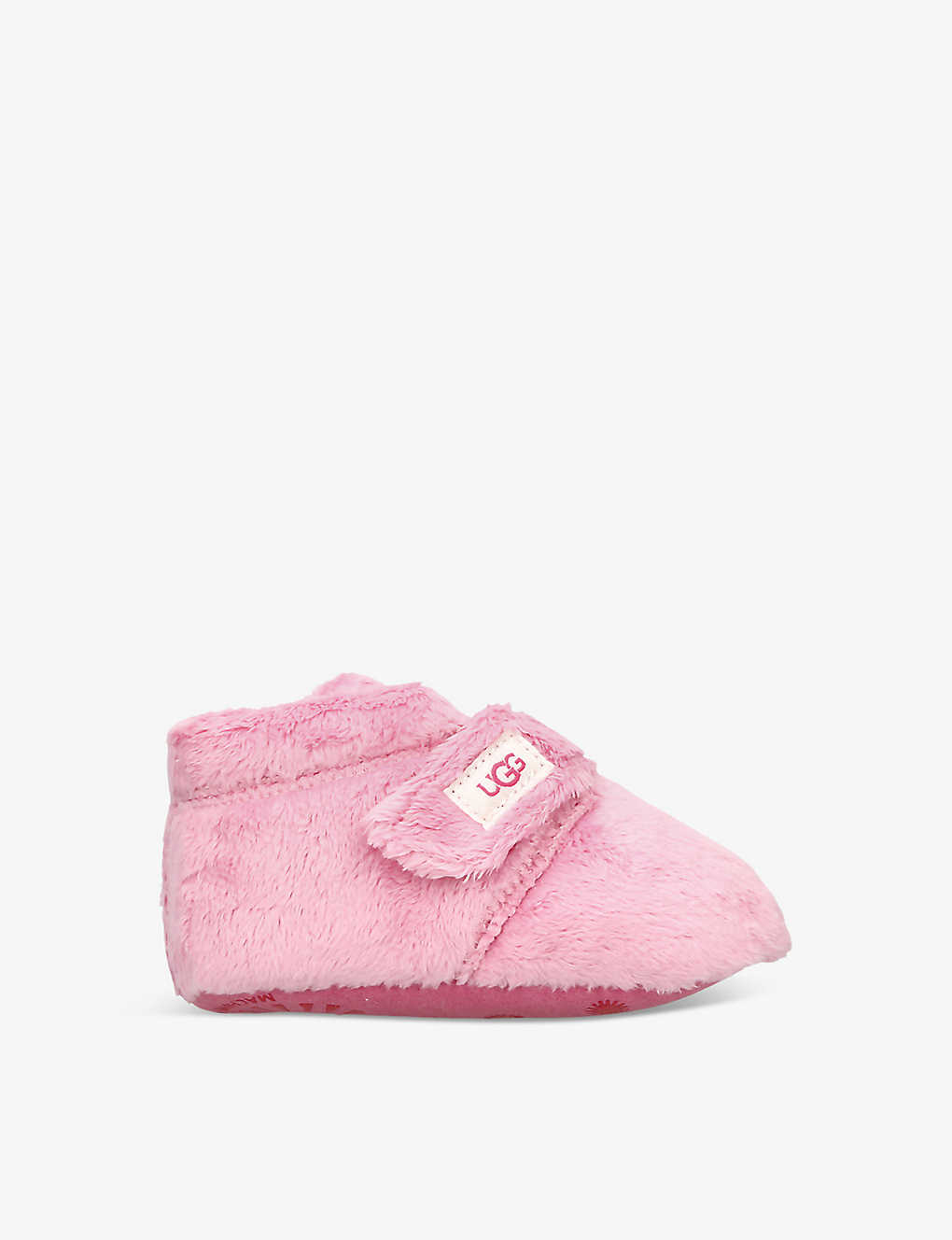 Shop Ugg Baby Bixbee Booties And Lovey Blanket Gift Set In Pink