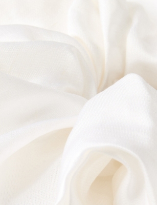 SANDRO: Satin-texture elasticated woven scrunchie